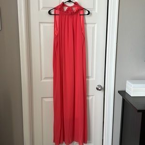 Wedding attire party Long dress chiffon flowy with sash belt